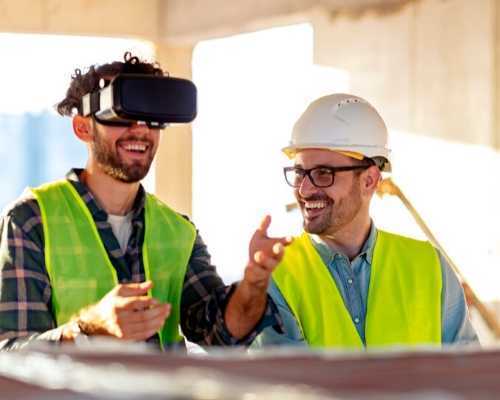 Construction Workers Using Virtual Reality Technology