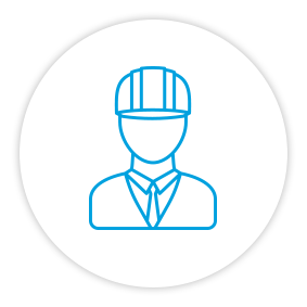 Product Benefits Icon Construction Office Worker