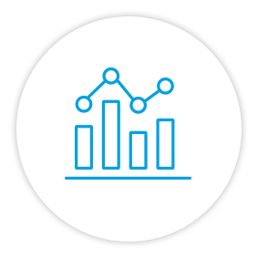 Product Benefits Icon Graph With Trendline