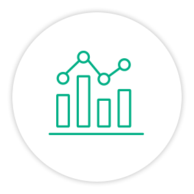 Solution Painpoint Icon Graph With Trendline