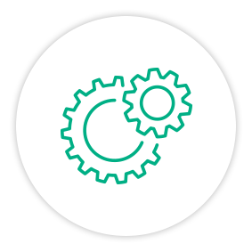 Solution Painpoint Icon Two Gears
